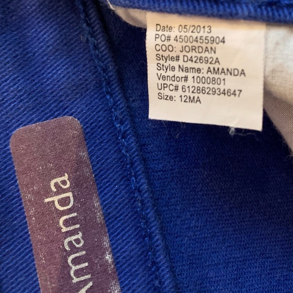 Gloria Vanderbilt | 12 | Blue denim straight leg high waisted jeans - Picture 7 of 8